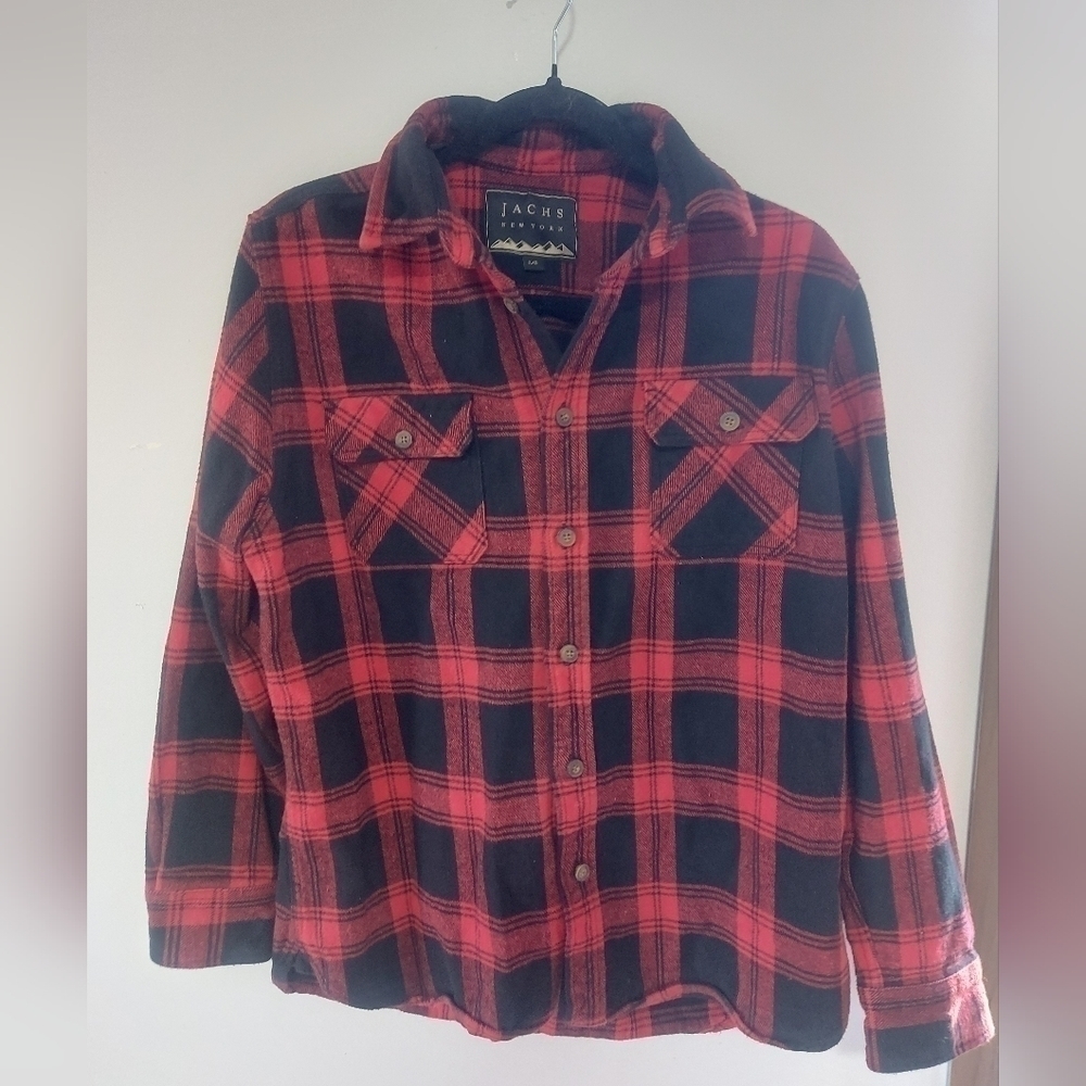 PLAID long sleeve large, jachs new york